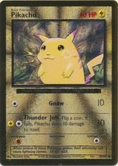 Pikachu 58/102 - Gold Metal Card